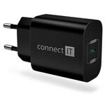 CONNECT IT Voyager2 adapter za punjenje 1×USB-C, 25W PD, CRNI