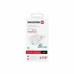 SWISSTEN punjač GaN 1x USB-C 65W POWER DELIVERY, bijeli
