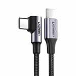 Ugreen Angled kabel USB-C / USB-C PD 60W 3A 1m, crno (US255 50123)