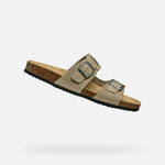 Light grey men's slippers Geox Ghita - Men's smeđa